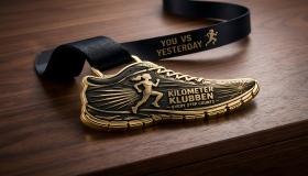 custom running shoe medals