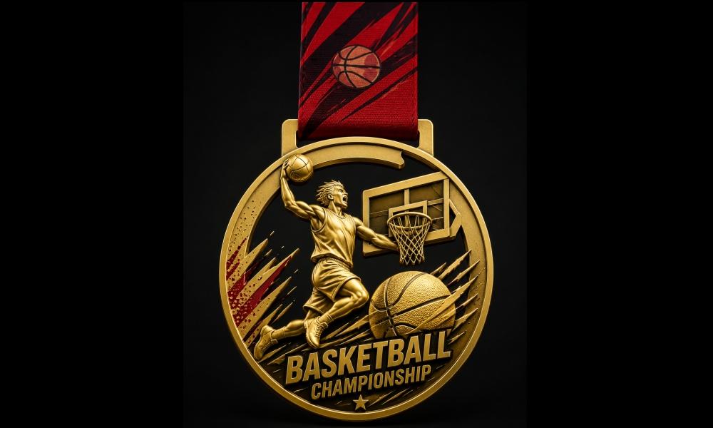 custom basketball tournament medals