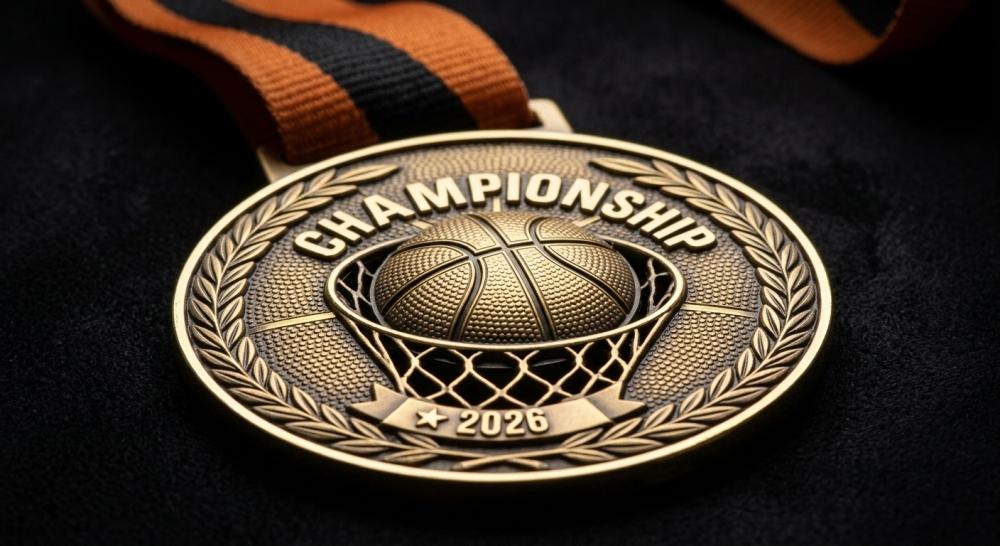 custom basketball tournament medals